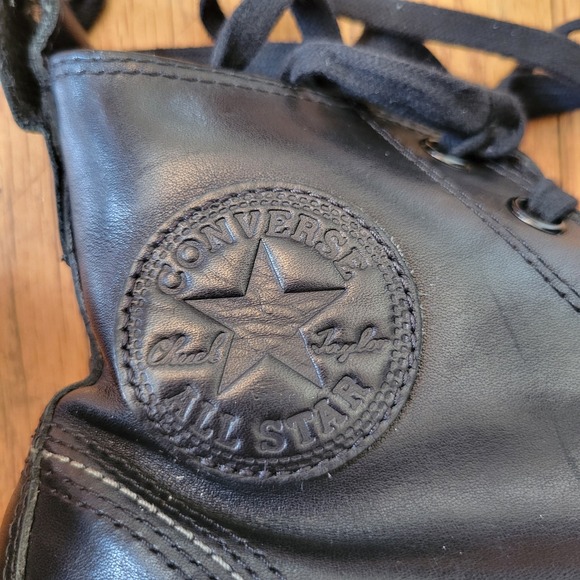 Converse Chuck Taylor All Star Outsider Black Leather Moc Toe Boots 10W 8M - Picture 8 of 8